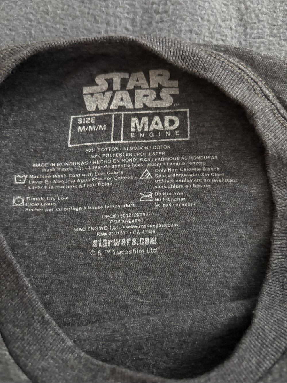 Star Wars Stormtrooper Abbey Road Graphic Tee Gray Darth Vader Shirt Medium - Picture 5 of 6